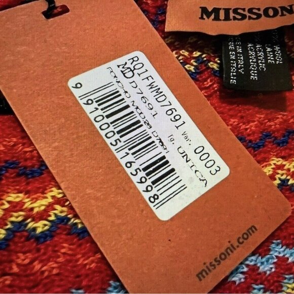 Missoni Wool Blend Zig Zag Poncho - Picture 3 of 3